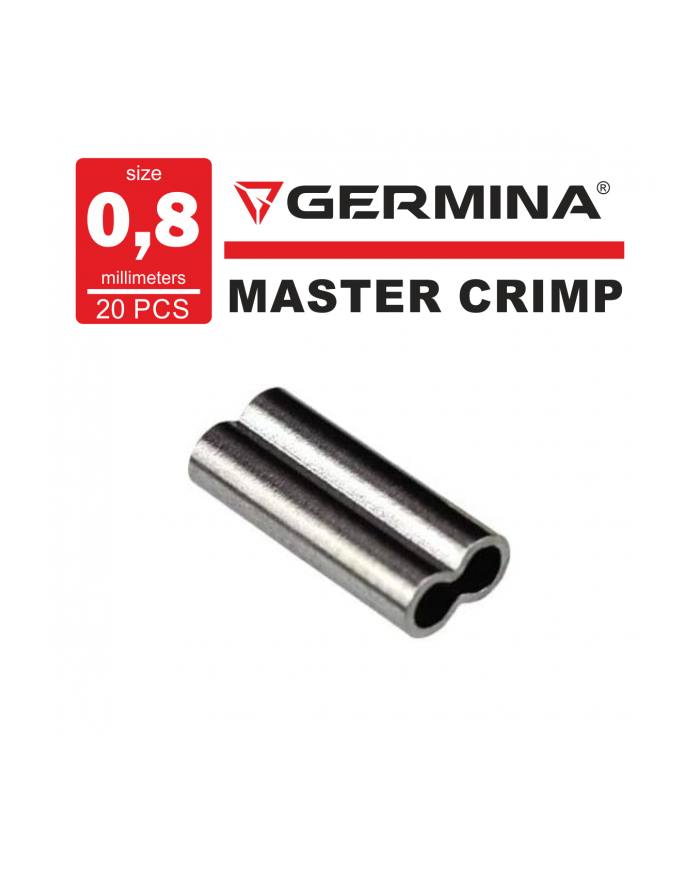 Tulejki zaciskowe 0.8mm Podwójne GERMINA Master Crimp - op. 20 szt.