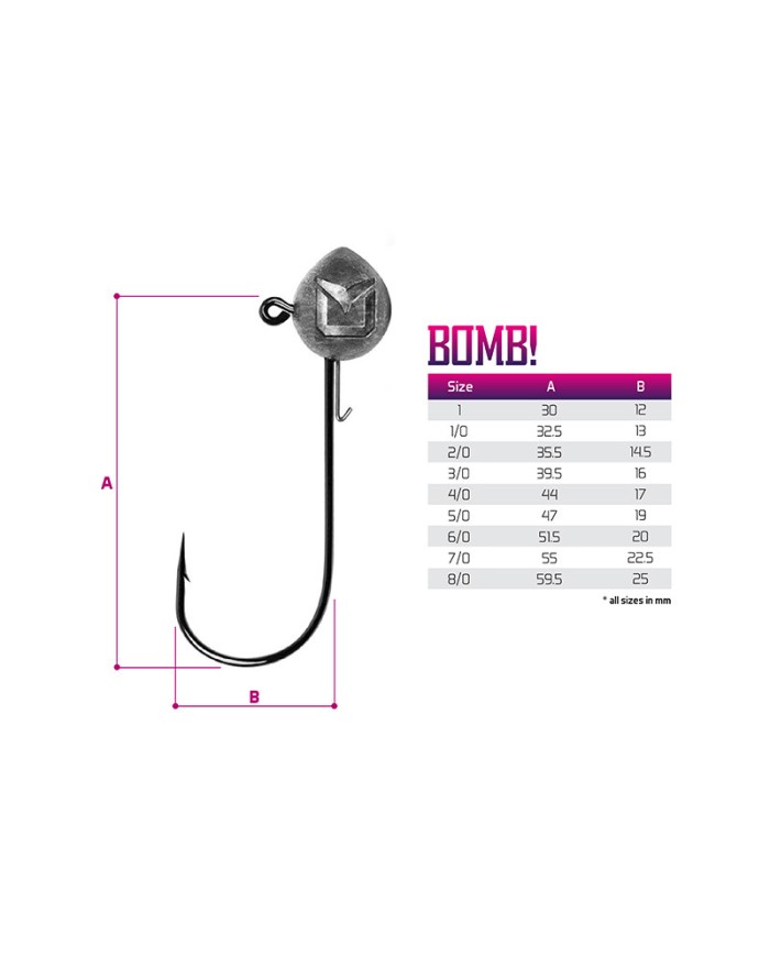 Główka Jigowa Delphin BOMB! - roz. 8/0 - 10g - 5 szt.