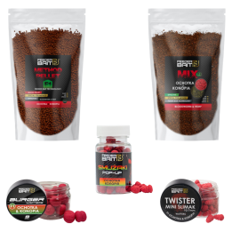 Zestaw FEEDER BAIT F1 Method Mix + Pellet 2mm + Burger Wafters + Smużaki + Twister Mini Ślimak