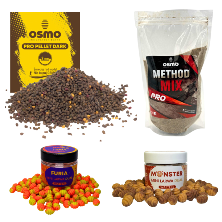 Zestaw OSMO Pro Pellet Dark 2mm + Method Mix Pro 800g + Wafters Furia + Wafters Monster