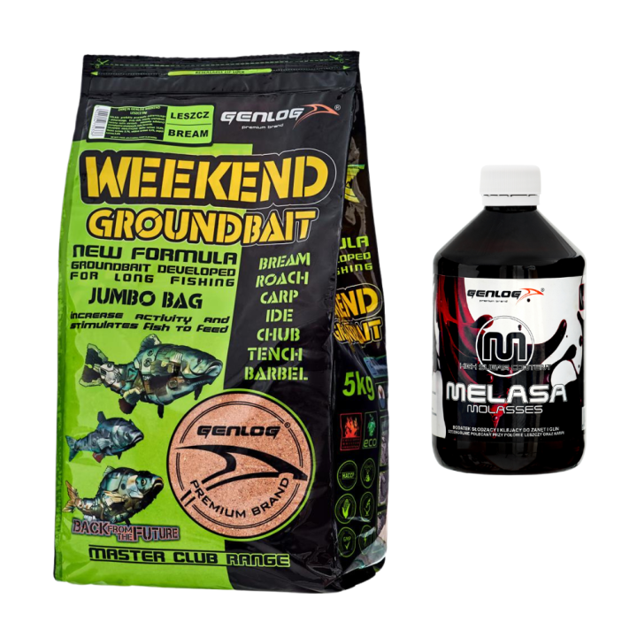 Zestaw GENLOG Zanęta Weekend Leszcz 5kg + Melasa 500ml