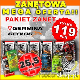 Zestaw zanęt GENLOG/GERMINA 25,5kg