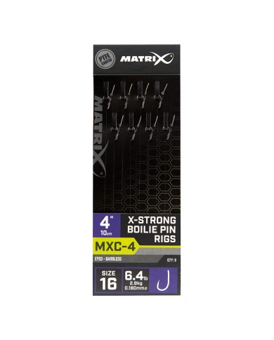 Przypony MATRIX MXC-4 nr 16 0.18mm 10cm Barbless X-Strong Boilie Pin - 8 szt.
