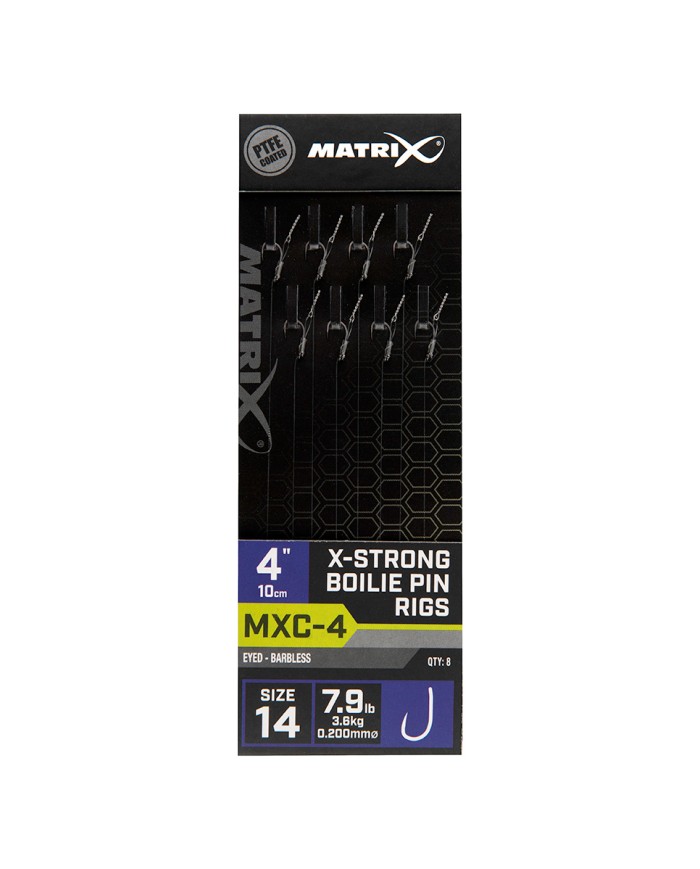 Przypony MATRIX MXC-4 nr 14 0.20mm 10cm Barbless X-Strong Boilie Pin