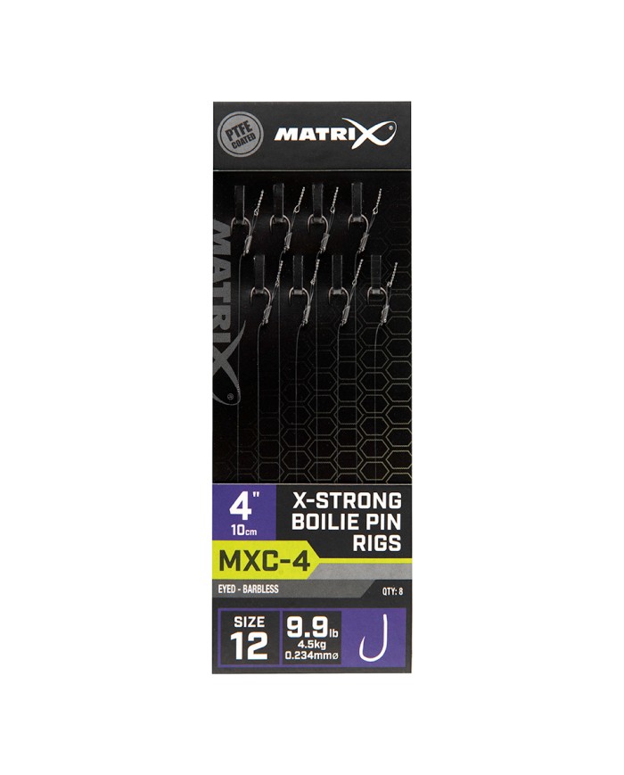 Przypony MATRIX MXC-4 nr 12 0.23mm 10cm Barbless X-Strong Boilie Pin