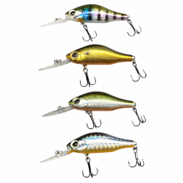 Zestaw 4x Wobler GERMINA Crank Bait 5cm Okoń Kleń Jaź Pstrąg 1-1,5m