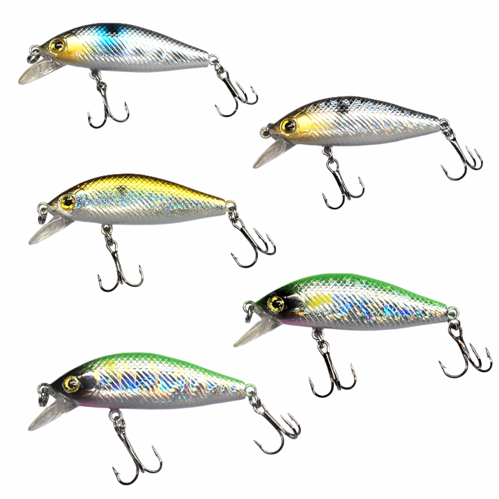 Zestaw 5x Wobler GERMINA Micro Fish 4.5 cm Okoń Pstrag Jaź Kleń 0,2-1m