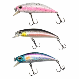 Zestaw 3x Wobler GERMINA Trout Minnow 6cm Pstrąg Jaź Kleń 0,5-2m