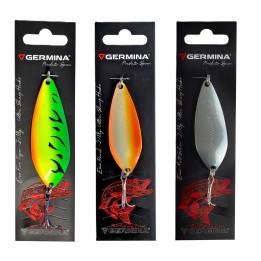 Zestaw 3x Błystka Blacha Wahadłowa GERMINA ESOX 18g Szczupak Sandacz Sum Boleń