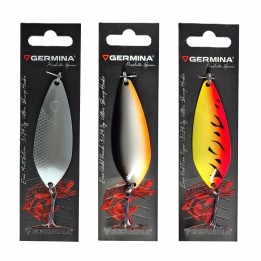 Zestaw 3x Błystka Blacha Wahadłowa GERMINA ESOX 24g Szczupak Sandacz Sum Boleń