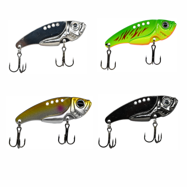 Zestaw 4 Cykad 10g GERMINA Blade Bait Okoń, Boleń, Kleń, Pstrag