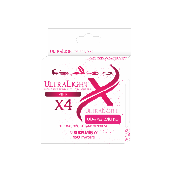 Plecionka GERMINA UltraLight X4 0.04mm 3.40kg 150m