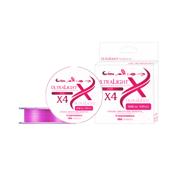 Plecionka GERMINA UltraLight X4 0.06mm 4.35kg 150m