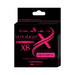 Plecionka GERMINA UltraLight X8 0.10mm 8.95kg 150m