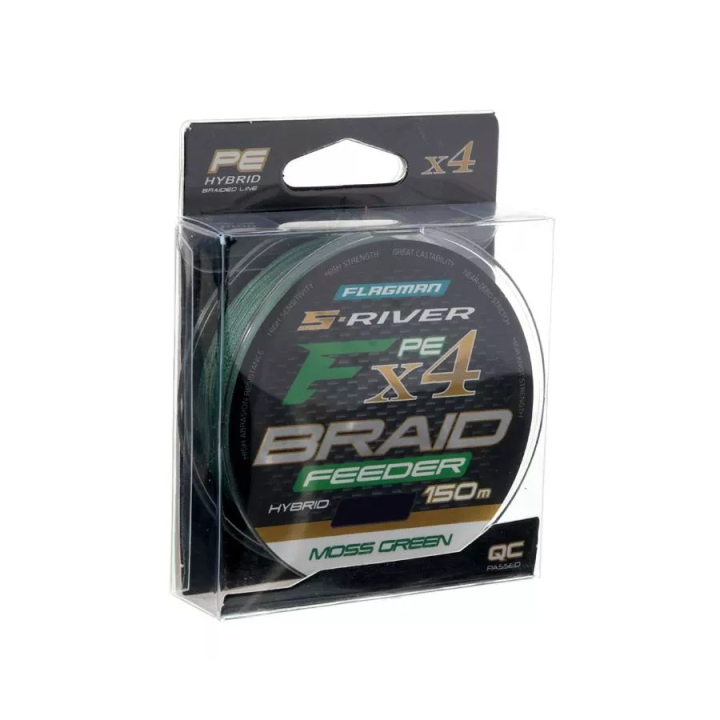 Plecionka FLAGMAN S-River PE Hybrid Braid X4 Feeder Moss Green 150m - 0,16mm