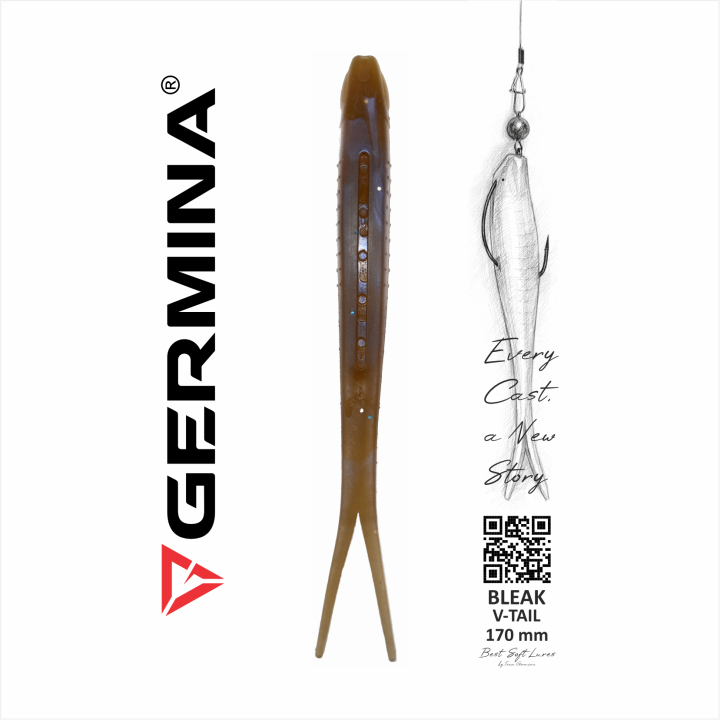 Guma Jaskółka GERMINA SL Bleak V-tail 17 cm Brown Shine