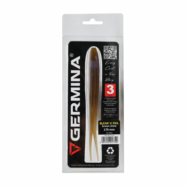 Guma Jaskółka GERMINA SL Bleak V-tail 17 cm Brown Shine
