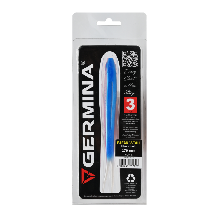 Germina SL Bleak V-tail 170 mm Blue Roach