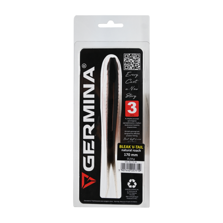 Guma Jaskółka GERMINA SL Bleak V-tail 17 cm Natural Roach