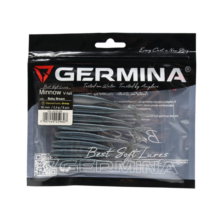Guma Jaskółka GERMINA SL Minnow V-tail 9 cm Baby Bream - op. 8 szt.