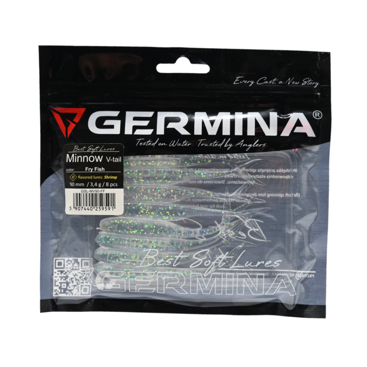 Guma Jaskółka GERMINA SL Minnow V-tail 9 cm Fry Fish - op. 8 szt.