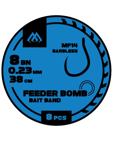 Przypony MIKADO MF14 Feeder Bomb z Gumką hak 8 żyłka 0.23mm/38cm