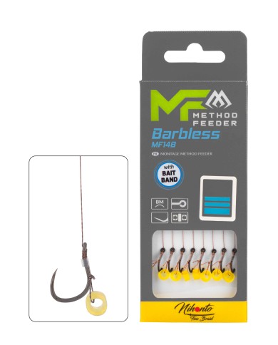 Przypony MIKADO MF14 Z Gumką Hak nr 6 Plecionka 0.16mm/10cm - op. 8 szt.