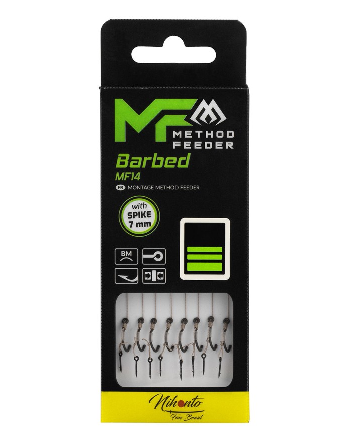 Przypony MIKADO MF14 Z Igłą Hak nr 6 Plecionka 0.16mm/10cm - op. 8 szt.