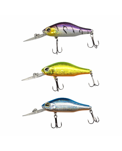 Zestaw 3x Wobler GERMINA Crank Bait 5cm Okoń Kleń Jaź Pstrąg 1-1,5m