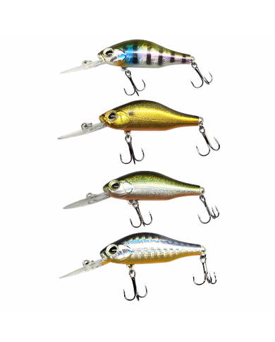 Zestaw 4x Wobler GERMINA Crank Bait 5cm Okoń Kleń Jaź Pstrąg 1-1,5m