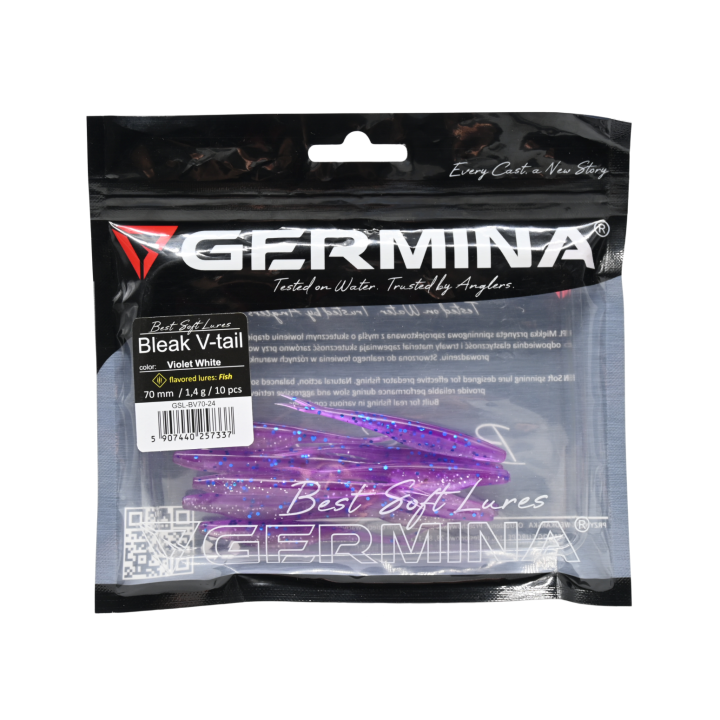 Germina SL Bleak V-tail 70 mm Violet white