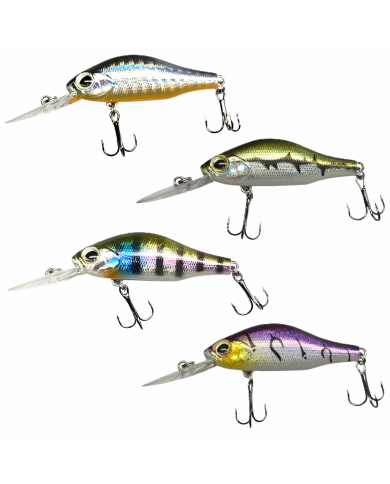 Zestaw 4x Wobler GERMINA Crank Bait 8cm Okoń Szczupak Boleń Sandacz 2-3m