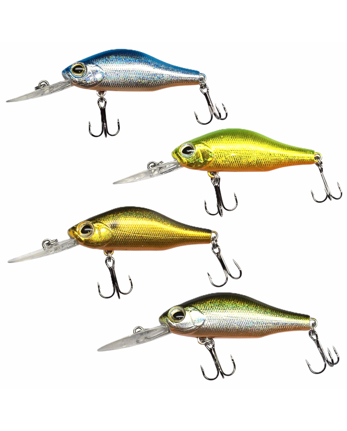 Zestaw 4x Wobler GERMINA Crank Bait 8cm Okoń Szczupak Boleń Sandacz 2-3m