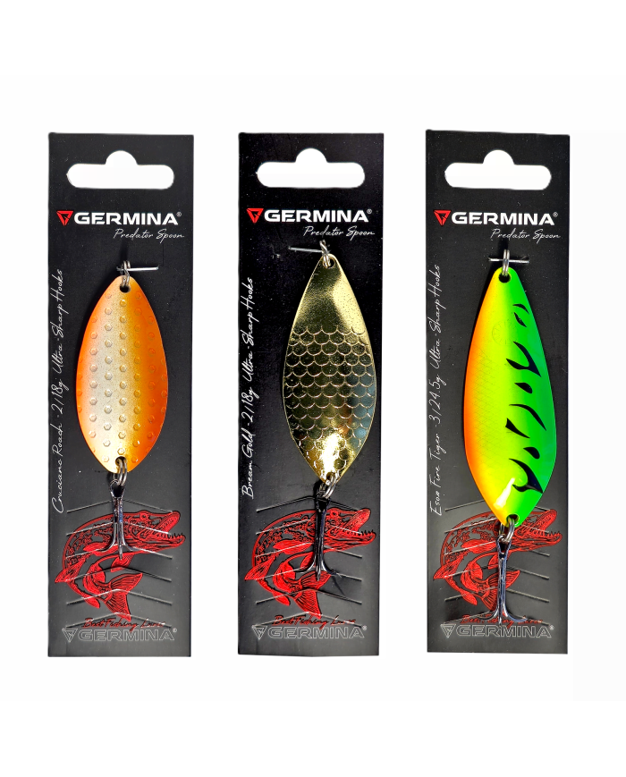 Zestaw 3x Błystka Blacha Wahadłowa GERMINA na Szczupaka