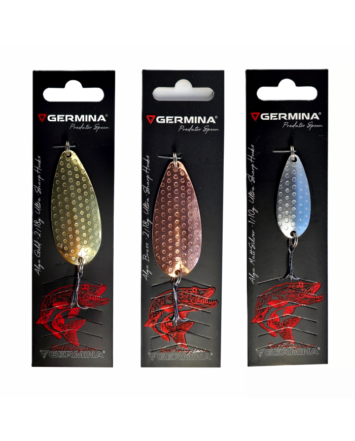 Zestaw 3x Błystka Blacha Wahadłowa GERMINA ALGA na Szczupaka
