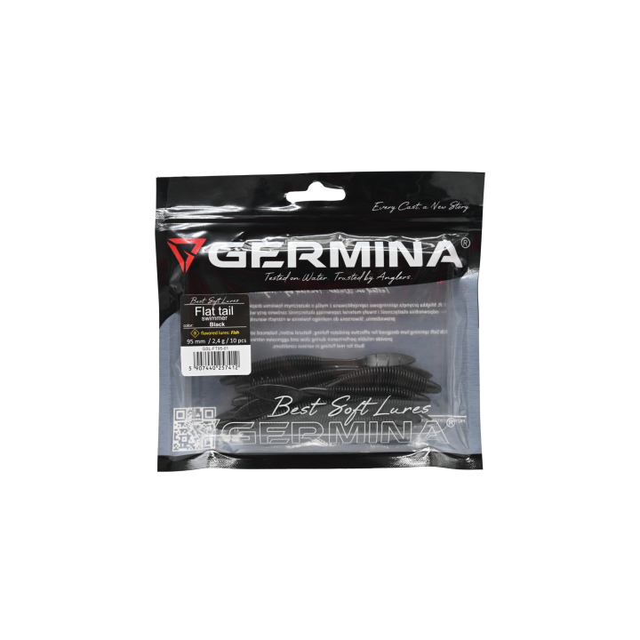 Germina SL Flat tail swimmer 95 mm Black