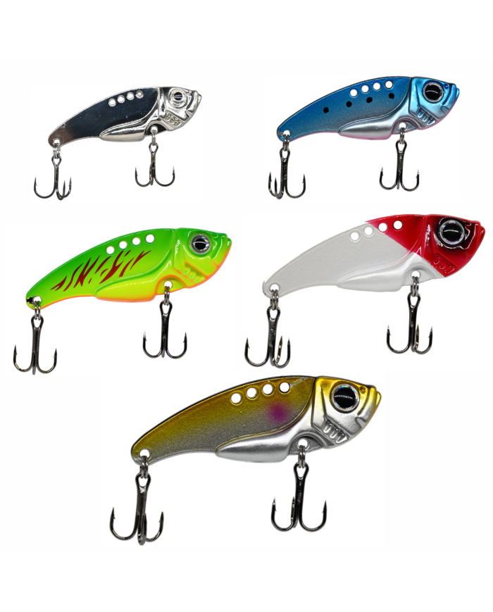 Zestaw MIX 5 Cykad GERMINA Blade Bait Okoń, Boleń, Kleń, Pstrag