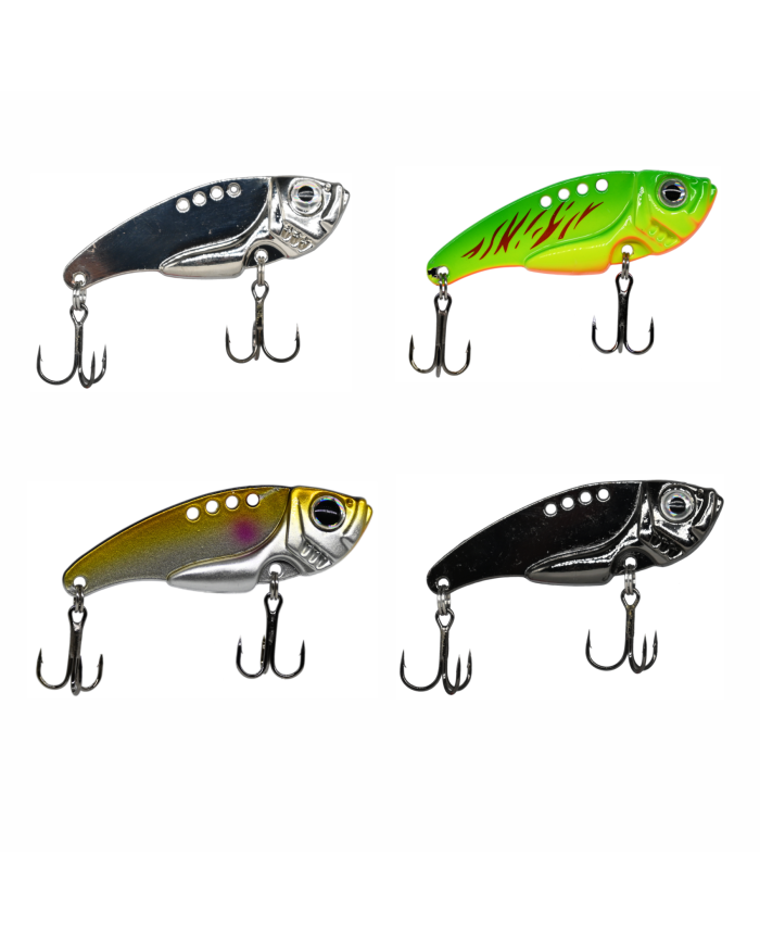 Zestaw 4 Cykad 10g GERMINA Blade Bait Okoń, Boleń, Kleń, Pstrag