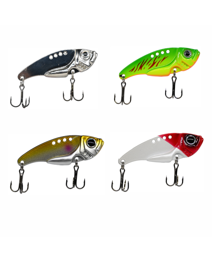 Zestaw 4 Cykad 14g GERMINA Blade Bait Okoń, Boleń, Kleń, Pstrag