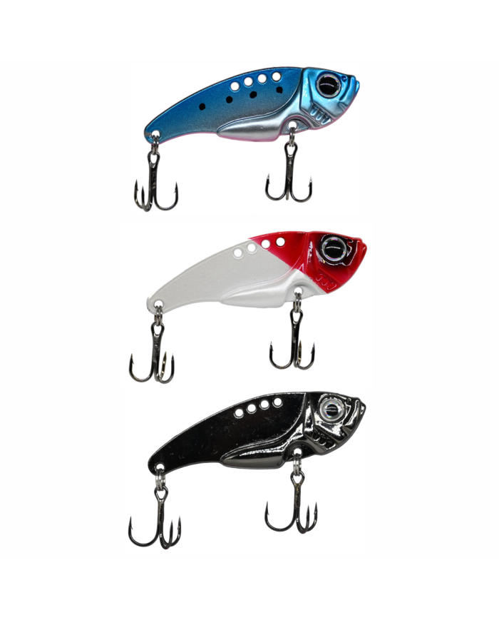 Zestaw 3 Cykad 20g GERMINA Blade Bait Okoń, Boleń, Kleń, Pstrag