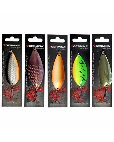 Zestaw 5x Błystka Blacha Wahadłowa 24g GERMINA Szczupak, Sandacz, Sum, Boleń