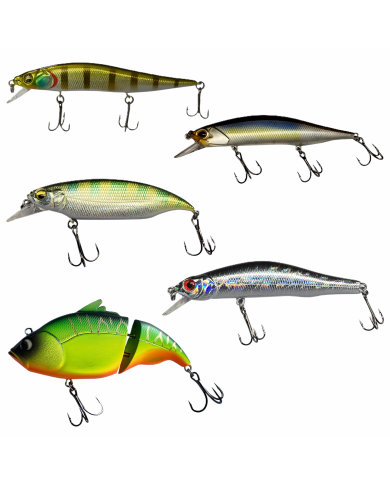 Zestaw 5x Wobler GERMINA Szczupak Sandacz Boleń Sum