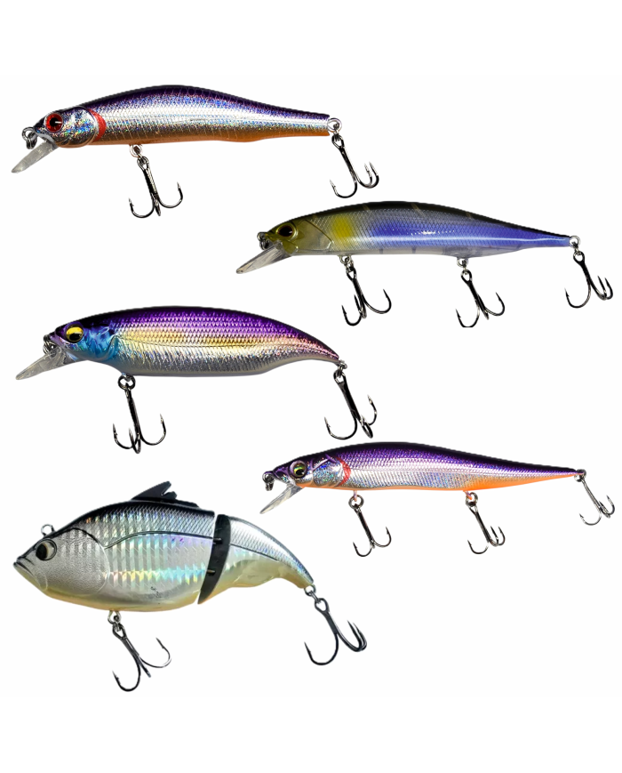 Zestaw nr 2 5x Wobler GERMINA Szczupak Sandacz Boleń Sum