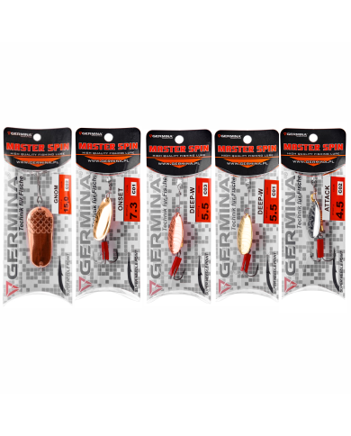 Zestaw Blach Błystek GERMINA Okoń, Szczupak, Boleń, Kleń