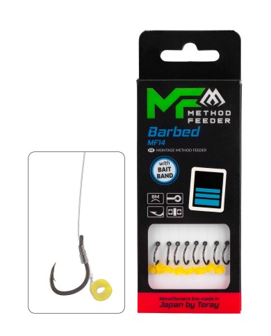 Przypony MIKADO MF14 z Gumką Hak 6 Żyłka 0.25mm/10cm - op.8szt.