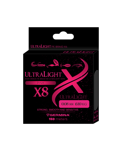Plecionka GERMINA UltraLight X8 0.08mm 6.10kg 150m