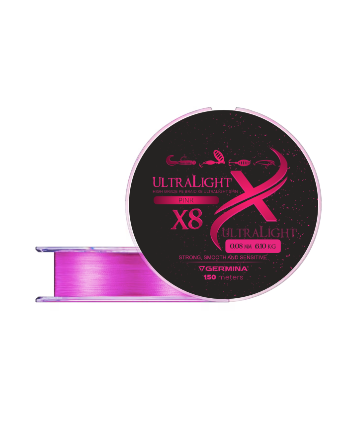 Plecionka GERMINA UltraLight X8 0.08mm 6.10kg 150m