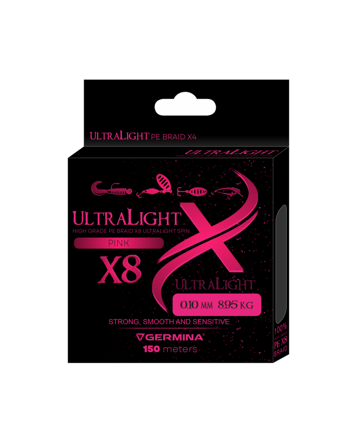 Plecionka GERMINA UltraLight X8 0.10mm 8.95kg 150m