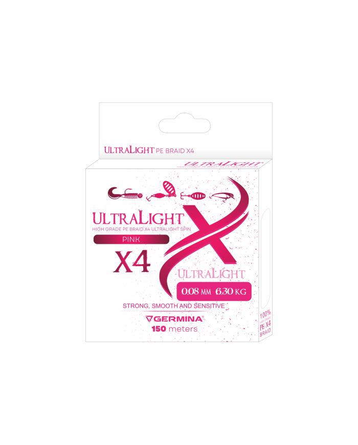 Plecionka GERMINA UltraLight X4 0.08mm 6.30kg 150m