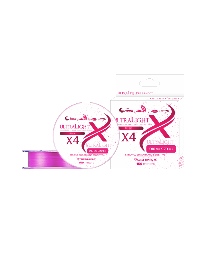 Plecionka GERMINA UltraLight X4 0.10mm 9.20kg 150m